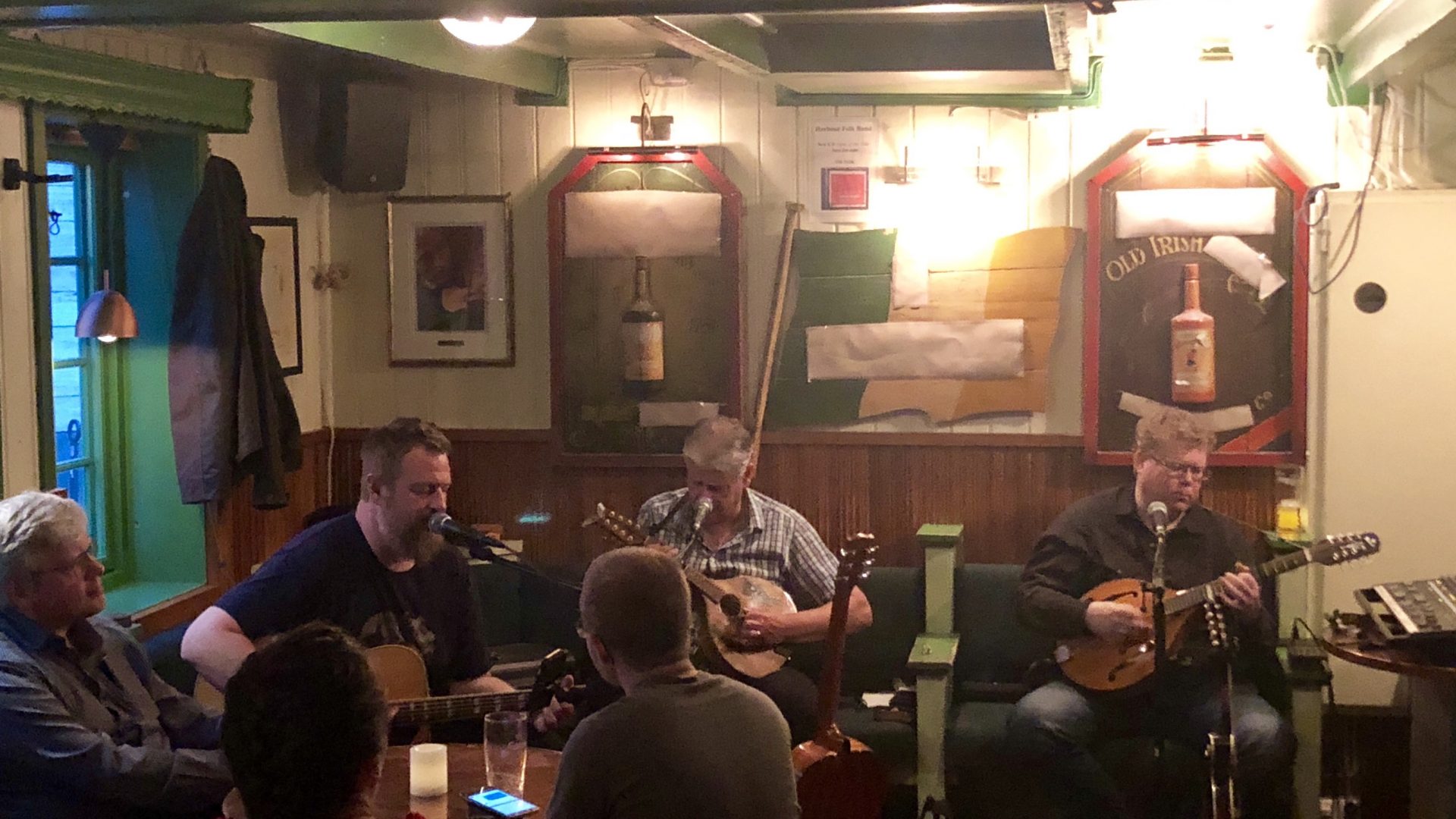Irish band playing Irish music at the Irishman