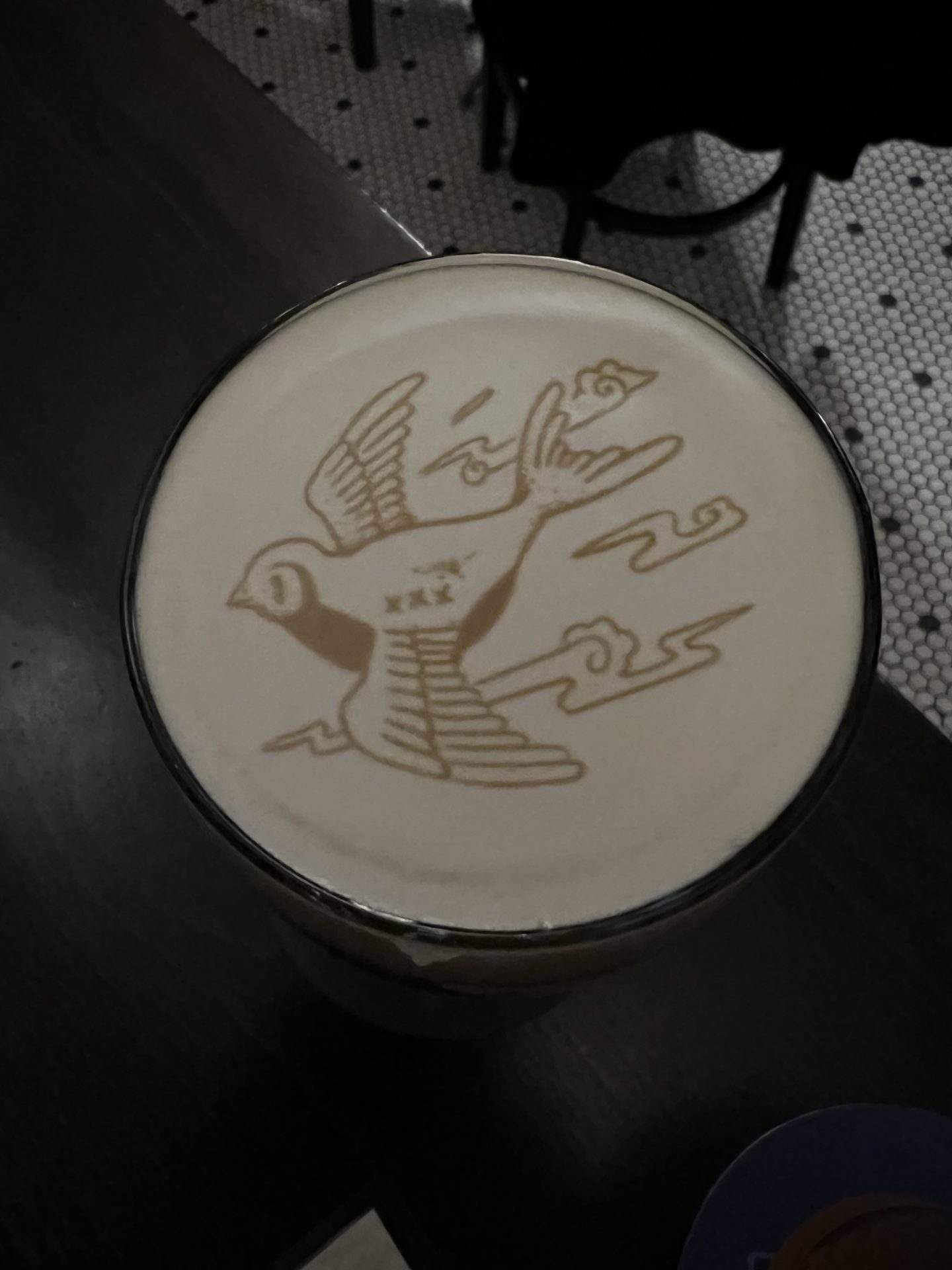 Guinness beer with art design in foam