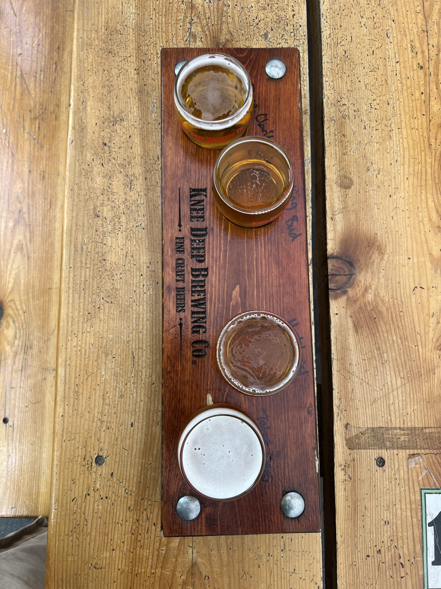 Knee Deep Brewing Company beer tasting